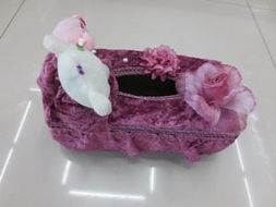 榮春日用品 酒紅色花邊盒裝抽紙，廠家直銷打造高檔家居百貨